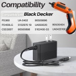 블랙 데커 드릴 충전기용 DC 5V 전원 코드 PD360 PD400LG CSD300T UA-0402 5102970-19 UA050020 90500896 90500898 510240 : 자성바른