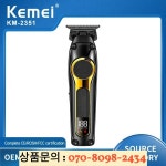 KEMEI KM--2351 USB 충전식 머리 가위 DLC 블레이드 무선 전기 트리머 남자 이발사 절단기 남성용 : 월드픽마켓03
