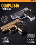 아카데미 에어건 17242 Compact 45 Clear / Gold Coating Twin Pack : Neighbor Hobby