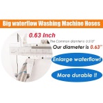 WHK 2팩 20피트 세탁기 호스 스테인리스 스틸 세탁 90도 엘보우 및 온수 냉수 연결 입구 공급 라인 1 10ft : 지엘-1