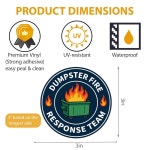 노트북, 물병, 휴대폰, 자동차용 방수 내구성 비닐 스티커 24팩 덤프스터 화재 대응 팀 스티커, 동료 친구 팀장을 위한 선물 : 일성커머스