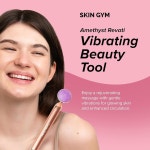 Skin Gym Amethyst Revati 진동 페이스 롤러 마사지기, 윤곽 향상, 광채 리프트 도구 활성화 DS-66 Amethyst : 다드림샵 다섯