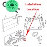 볼보 850 s70 v70 oe 4493433 9-5 윈도우 44-93-433용 또는 리테이너 saab 롤러 후면 9-3 전면 레귤레이터 4pcs 900용 파워... 