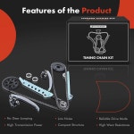 A-프리미엄 엔진 타이밍 체인 키트 W /가이드 레일 텐셔너 [SOHC, 8Cyl 4.6L 장착], 크라운 빅토리아 02-10, E-150, 머스탱 : AMAZING001