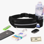 소매치기 안전 벨트 여행 복대 여권 포켓 도난방지 유럽 지퍼 비상금 스포츠 복대 : 올림 아쿠아마린