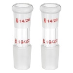 환원 연결 어댑터, 실험실 장비 공급을 위한 14/20 외부에서 19/22 내부 조인트 어댑터 증류 부품 2개, 스타일 26 10/30 14/20 : Amazing007