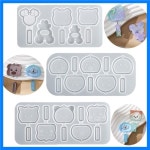 1개 쉐이커 레진 몰드, 윈드 차임 퀵샌드 주조 쥬얼리 제작용 PVC 시트 포함 에폭시, 키체인 DIY : lianlian9