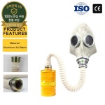 JH Ammonia CO Acid & Organic Vapor Gas Mask Full Face Reusable Respirator with Filter Canisters Indu : 십삼룡산업