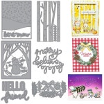 크리스마스 테마 겨울 눈이 내리는 것처럼 보이게 하는 금속 절단 다이 카드 제작 스크랩북 공예 용품용 엠보싱 다이컷 1. H4578 : 푸도도18