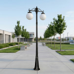 LED 전기 가로등 원형 PC글러브 야외 공원 산책로 보안등 외 등 25호 기둥 2.3m : 나눔조명