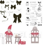 크리스마스 리본과 의자 금속 커팅 다이 스탬프 스크랩북 카드 스텐실 종이 수제 앨범 시트 1. F8150-stamps : 푸도도18