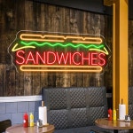 샌드위치 네온사인 맞춤형 LED 레스토랑 음식 아트, 바 환영 사인, 애호가 선물. 사이즈 L23inXH8.94in 1 Burger -Color : Amazing007