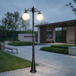 LED 보안등 외등 엔틱 전기 가로등 공원 호박등 PC글로브 정원등 25호 기둥 2.9m : 나눔조명