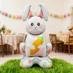 대형 귀가 큰 토끼 풍선 부활절 생일 테마 파티 장식 실내 실외 사용에 적합 1. Carrot Rabbit-1PCS : 푸도도14