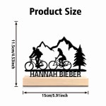 로맨틱 산악 자전거 커플 금속 캠핑카 하이커 자연에 이상적인 나무 예술 1. Widthsize15cm : 푸도도10