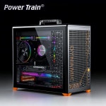 파워 트레인 P80 컴퓨터 케이스 MATX ITX 데스크탑 핸드헬드 PC 케이스 240 수냉식 호스트 쉘 화이트 오픈 프레임 케이스 : 이룸종합몰23
