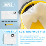 Krcher WD3s WD 3 V-17/4/20 2.863-314.0 WD2 Plus kwd 3 KWD1-2 SE 4001 Plus용 KFI 357 진공청소기 가방 5/10개 팩 : 제스121