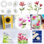 봄꽃 금속 커팅 다이 웨딩 초대장 스크랩북킹 공예용 목련 해바라기 컷 1. H7524 : 푸도도18