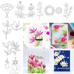 봄꽃 금속 커팅 다이 웨딩 초대장 스크랩북킹 공예용 목련 해바라기 컷 1. H7524 : 푸도도18
