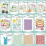 칠리 우산 토끼 장식 금속 커팅 다이 스크랩북 공예 엠보싱 템플릿 인사말 카드 1. A0460-stencil : 푸도도18