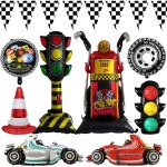 카 테마 풍선 장식 스탠딩 신호등 주유소 타이어 포일 교통 주제 남자아이 생일 파티 1. 멀티 : 푸도도14