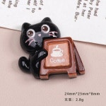 귀여운 동물 만화 토끼 검은 고양이 커피 플랫백 레진 카보숑 장식 참 스크랩북 1. Z0046-06 : 유니버셜픽7호점