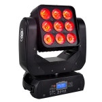 [무대조명] 9x12W 매트릭스 워시 RGBW 4in1 LED 빔 무빙 헤드 라이트 픽셀 컨트롤 DMX512 조명 클럽  파티 효과 쇼 : 진화상사