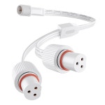 고비 영구 실외등 2 데크 조명 도트 스트링 Y자형 연장 케이블(남성 1 여성 2개)을 : 글로벌소울