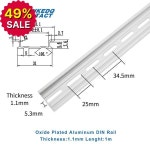 DIN 레일 NS35/7.5 강철/알루미늄 두께 1mm/1.5mm NS 35-S/AL 장착 단자대 설치 전기 캐비닛 C45 : 나래네트웍스