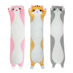 벨라솜 고양이 모찌 동물 바디필로우 야옹이 애착 롱쿠션 긴베개 70cm 브라운 : 벨라솜:D