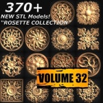 CNC 라우터용 370+Rosette STL 파일 모델 컬렉션 가공용 3D 프린터 : 용용오스토어