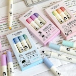 4pcs Tacotaco 컬러 형광펜 세트 그림 그리기 사무실 학교 A7594에 대 한 만화 Capped 마커 : 동원홀딩스