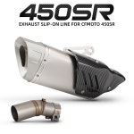 450SR 2022-2026 K10 머플러 오토바이 배기 슬립온 라인 개조 키트 레이싱 이스케이프 중간 연결 커버 포함 : 루이트레이드