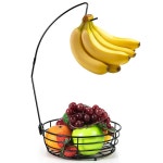 주방 카운터용 비투니 바구니 - 바나나 행거가 그릇, 홀더 금속 프루테로 녹슬지 주방용 : 누텐리