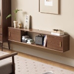 H7082 심플 모던 거실 레드 오크 원목 벽걸이형 TV 스탠드 : 반월홀딩스10