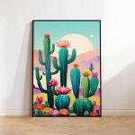 멕시코 마에스트로 사막 선인장 그림 꽃 벽 아트 인쇄 캔버스 회화 포스터 사진 거실 홈 장식 1. G1380 : 유니버셜픽7호점