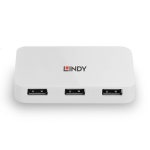 4포트 USB 3.0 허브 초고속 데이터 전송 멀티 포트 어댑터 노트북 PC 주변기기 확장 젠더 흰색 : 텐폴드하이어04