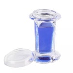 뚜껑이 있는 실험실 유리 가 뚜껑 실험을 분젠 구조슬라이드 12cm 교구 항아리 5단 스탠드 : 원더스냅