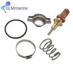 122 ° F/50 냉각 시스템용 C 온도 조절기 Mercurye/Mariner 4행정 선외기 75-115hp 호환 150 EFI 892864 A06 8M 0090819 18-36... 