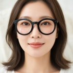 오버사이즈 두꺼운 검정 뿔테안경 동그란 큰 빅사이즈 원형 패션 쌩얼테 : 티키상점
