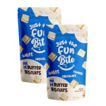 저스트 더 펀 바이트 화이트 초콜릿 사이즈 미니 버터 비스킷 벨기에 코팅 스낵 디저트 그립 앤 고에 코셔 3 53 [2팩] : 트러스티굿