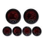 모터 미터 레이싱 EVO LED 가능 52mm 빨간색 압력 시리즈 디지털 전환 - GPS 수온 연료 3-3/8인치 2-1/16인치 85mm 타코미터 레벨, 6 오일... 