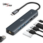 C타입 멀티허브 맥북허브 6in1 usb PD고속충전 (LS-U31MHS) : 랜스타
