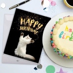 노블웍스 대형 생일 인사말 카드 1장 8.5x11인치 A4크기인치 동물 축하 문구류 노트 고양이가 인사말을 보냈습니다 J6112ABDG Dog Chef... 