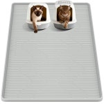 매트 139 7 X 96 5CM 55 38인치 엑스트라 라지 상자 트래핑 분산 제어용 방수 발에 부드러움 깨끗한 바닥 그레이 24 L x 17 W : 린상점1