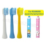 Roaman 전동 칫솔 교체 브러시 소프트 강모 노즐 P3 K6S K6X ST031 S0 6Pcs Blue : 슬룸웨어