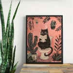 검은 고양이 신문 캔버스 포스터 침실 거실 주방 복도 선물용으로 적합 1. G2974 : 유니버셜픽7호점