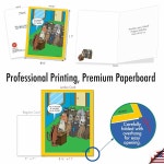 노블웍스 점보 생일 인사말 카드 8.5x11인치 A4크기 인치 만화 유머 봉투가 있는 노트 고양이 질문 J3674BDG US The Animal Cafe... 