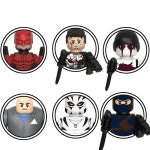 G0142 Daredevil 슈퍼 영웅 캐릭터 Punisher Kingpin ABS 플라스틱 조립 빌딩 블록 피규어 어린이 장난감 선물 : 3globalmarket