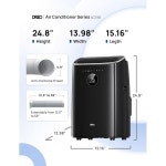 DREO 5000 음성 없는 APP BTU 실내용 가능한 침실용 AC318S 45DB Black 8 000 BTU : 물건너지꾸왕